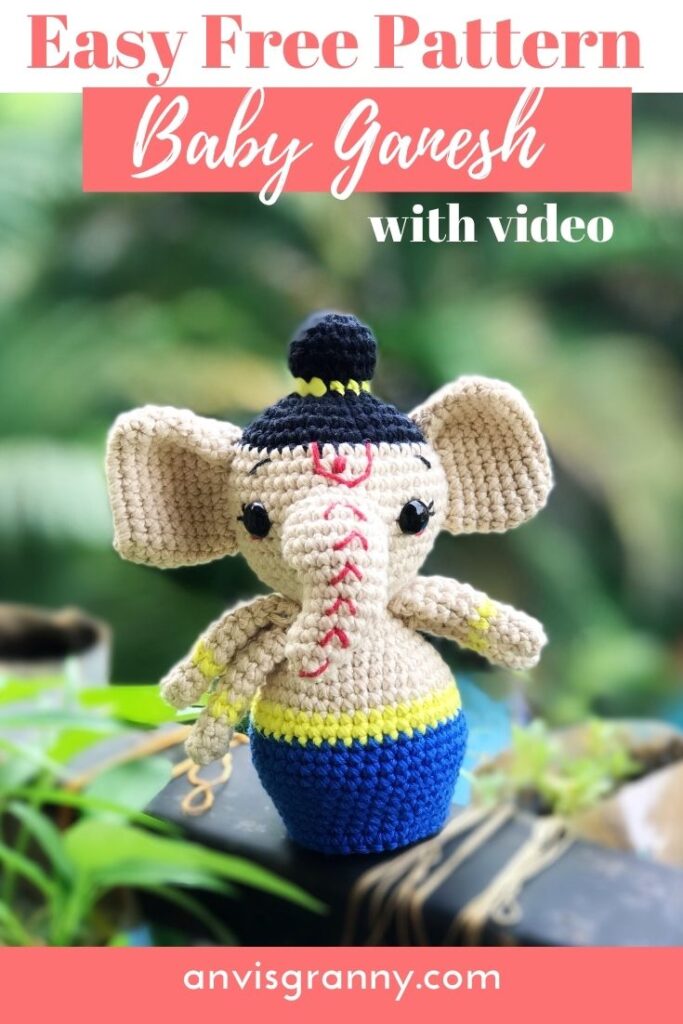 Ganesha free crochet pattern for beginners