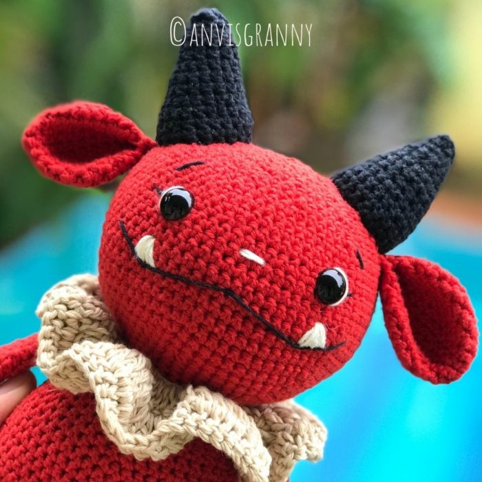 Dark the devil doll amigurumi Halloween crochet pattern (3)