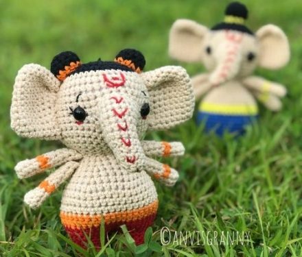Ganesh Ganpati amigurumi crochet pattern for beginners