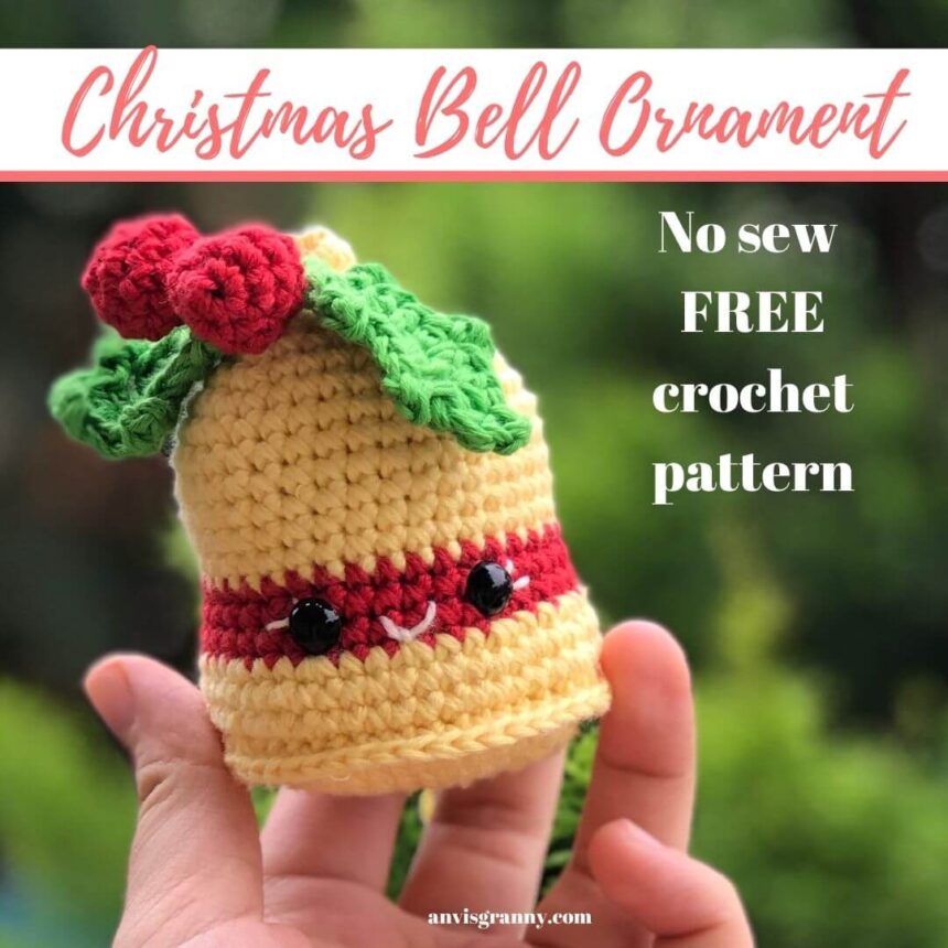 Crochet Christmas Bells Free Pattern And Video Tutorial For Beginners