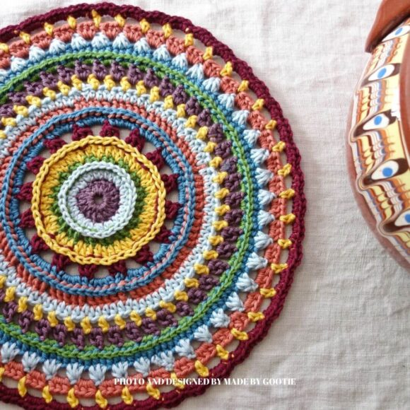 Joyful Mandala crochet free pattern