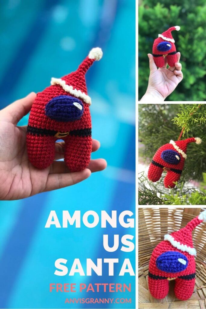 Imposter crewmate crochet amigurumi free pattern