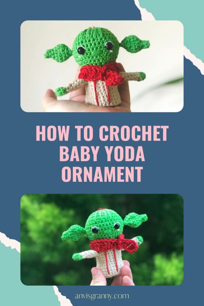 baby yoda crochet ornament pattern free