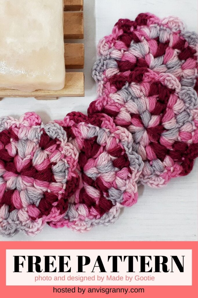 flower face scrubbies  free crochet pattern