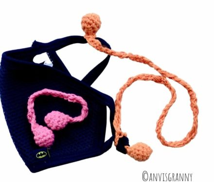 crochet ear saver pattern for beginners. Crochet mask strap extender