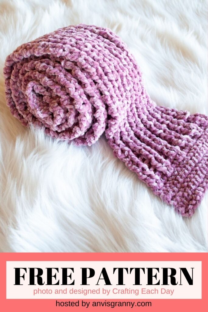 Velvet Scarf free crochet pattern