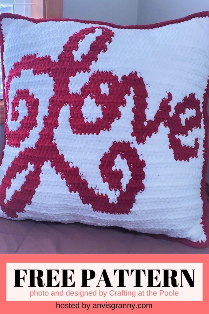 The LOVE Jumbo Pillow Pattern free crochet