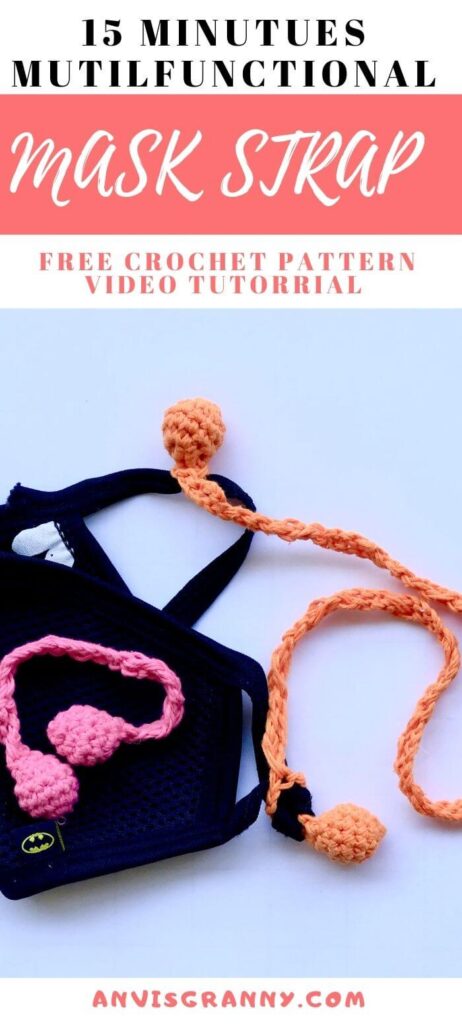 Free 15 minutes  mask ear saver free crochet pattern and video tutorial 