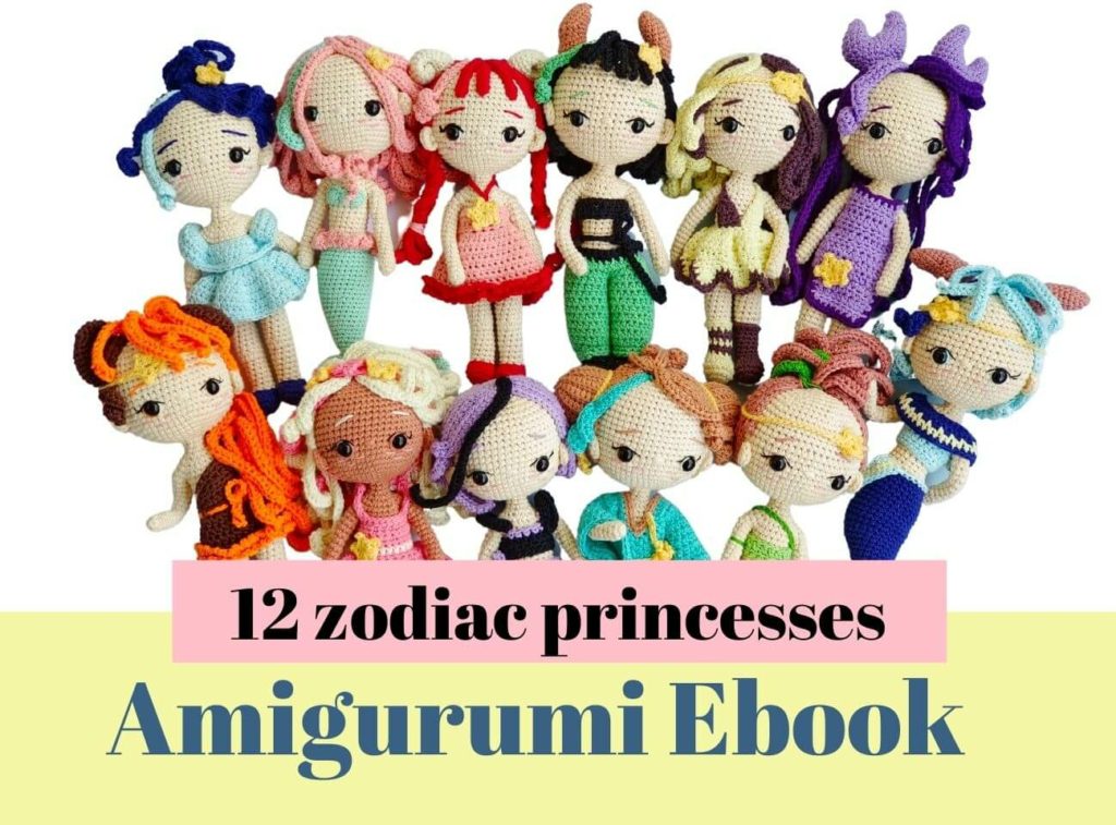 12 greek zodiac princess amigurumi crochet pattern ebook