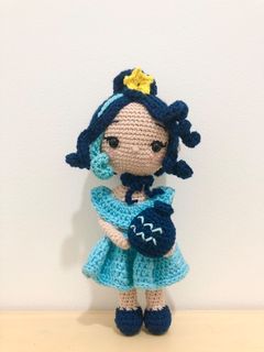 Aquarius Zodiac doll crochet