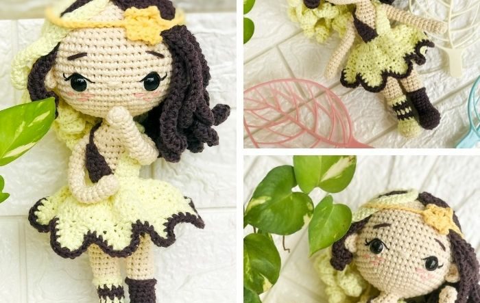 Easy-to-follow Gemini zodiac amigurumi crochet doll pattern