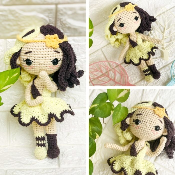 Easy-to-follow Gemini zodiac amigurumi crochet doll pattern