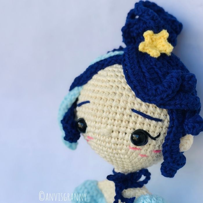 Zodiac Aquarius Princess Amigurumi Doll Crochet Pattern3