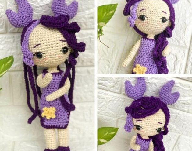 zodiac amigurumi patterns, Cancer Zodiac Amigurumi Princess Doll &#8211; Crochet Pattern Review