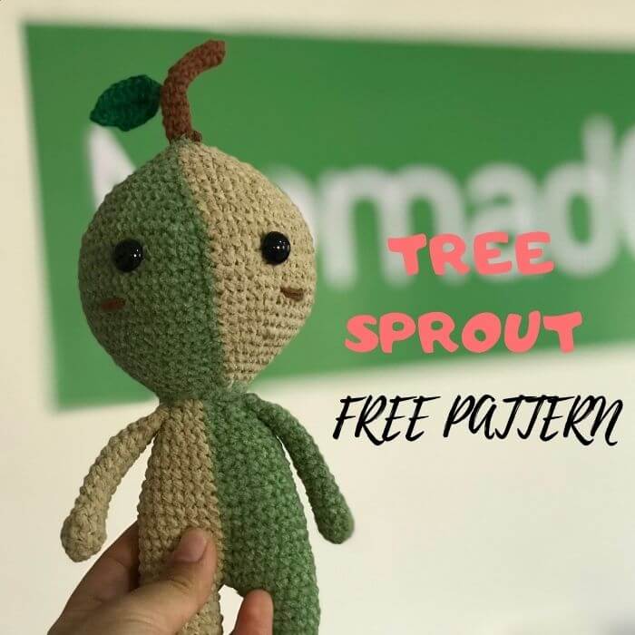 Little Tree Sprout Amigurumi Free Crochet Pattern