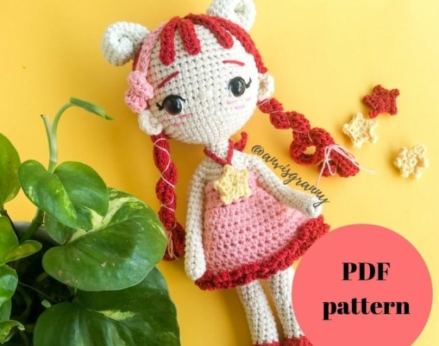 Aries amigurumi zodiac doll crochet pattern