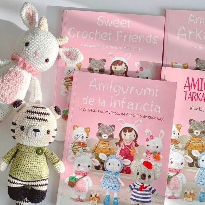 sweet amigurumi friends crochet book and crochet tiger and crochet goat