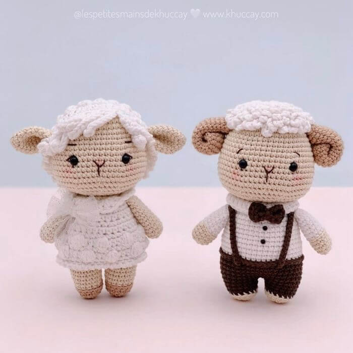 amigurumi sheep couples