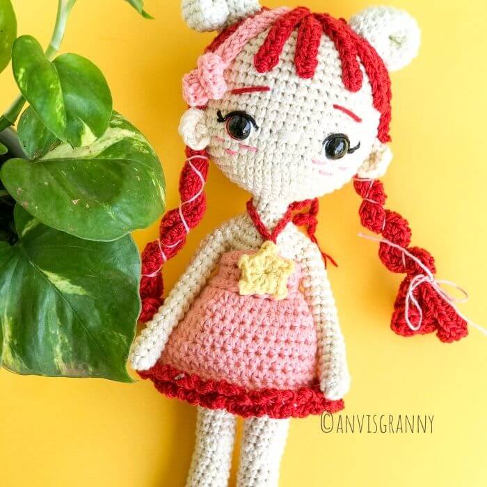 Aries zodiac amigurumi crochet doll pattern