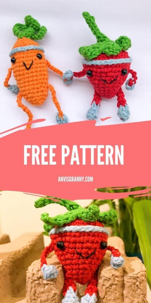 strawberry amigurumi free crochet, Sporty Strawberry Amigurumi Free Crochet Pattern
