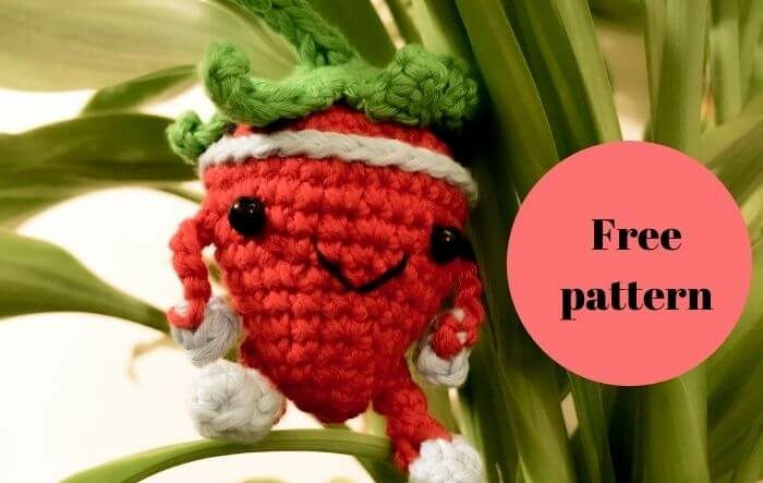 strawberry amigurumi crochet free pattern for beginners