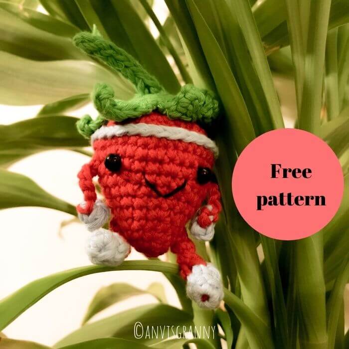strawberry amigurumi free crochet, Sporty Strawberry Amigurumi Free Crochet Pattern