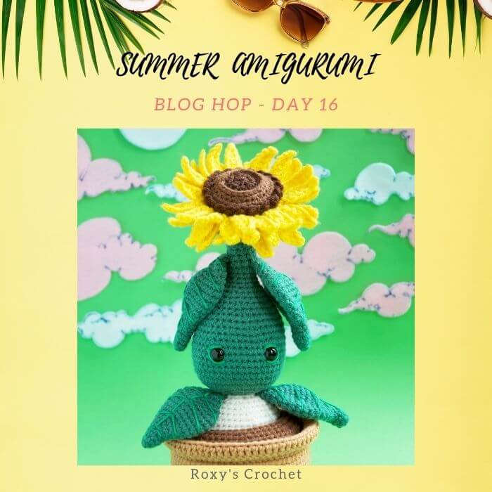 Sunflower in Flowerpot free amigurumi crochet pattern