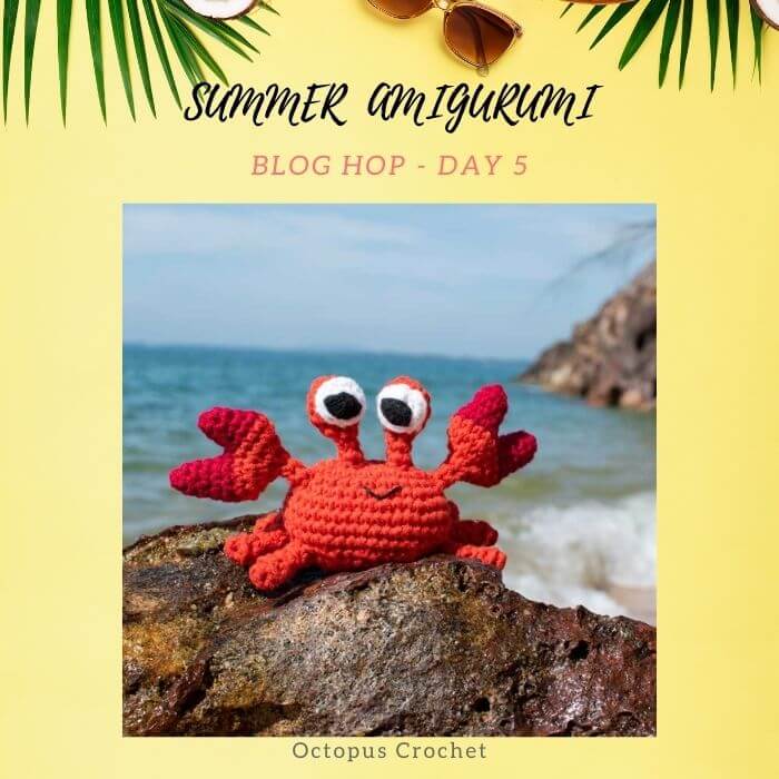crochet crab amigurumi toy