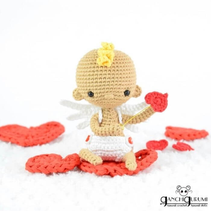 cupid crocheted doll by ganchigurumi