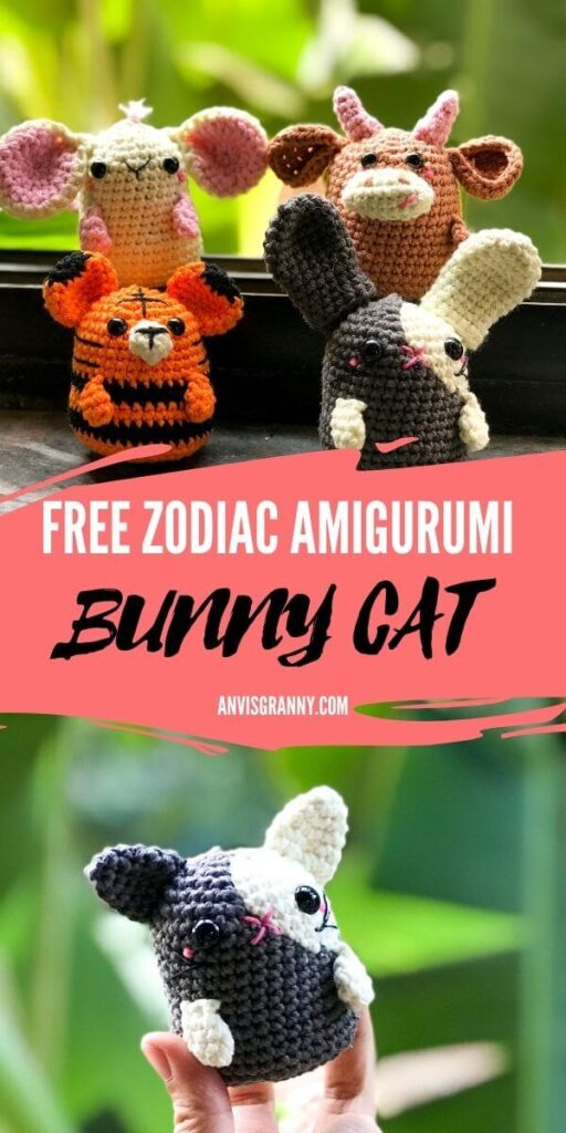 zodiac rabbit cat amigurumi crochet free pattern