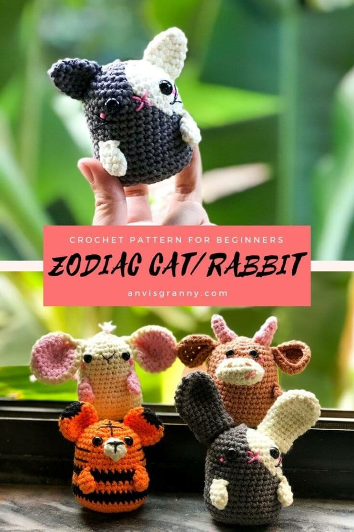 zodiac rabbit cat amigurumi crochet pattern