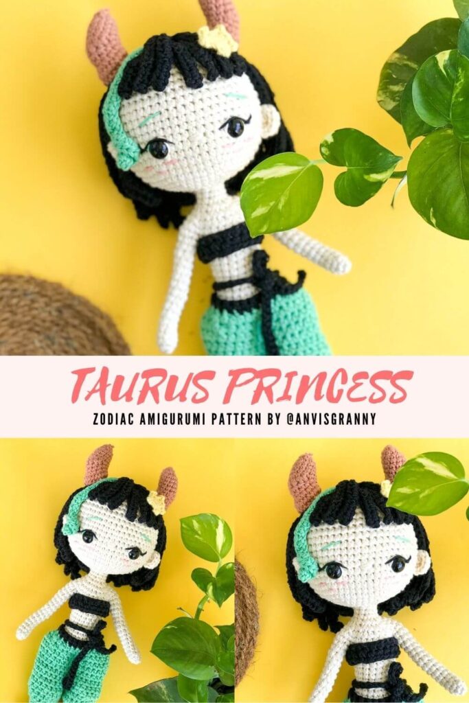 Taurus amigurumi doll zodiac crochet pattern
