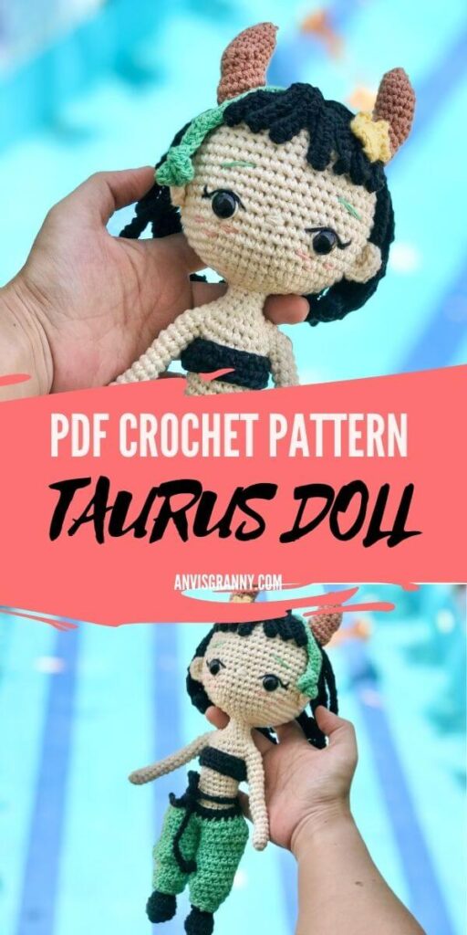 Taurus amigurumi doll zodiac crochet pattern