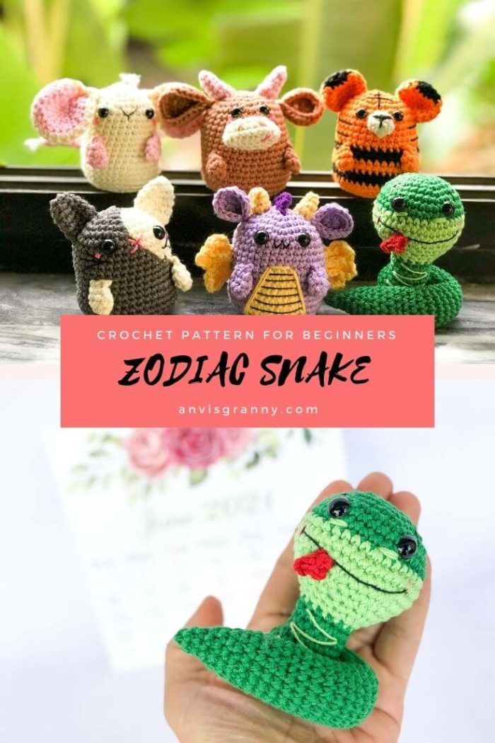 PDF small snake crochet pattern for beginners