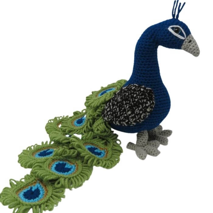 hooked by kati crochet amigurumi peacock