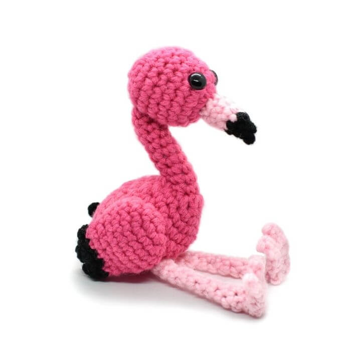 flamingo bird amigurumi crochet toy pattern