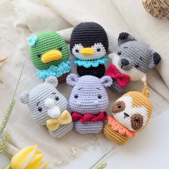 infant toy animal amigurumi crochet pattern