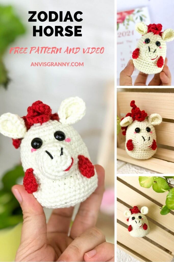 Free Zodiac Horse amigurumi animal crochet pattern