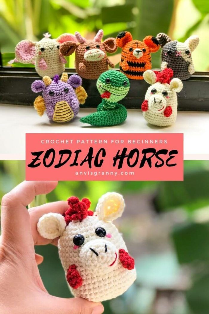Paid Zodiac horse amigurumi crochet pattern