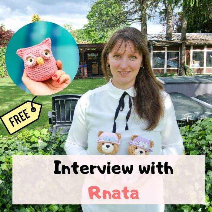 amigurumi designer interview with Rnata and free owl amigurumi pattern