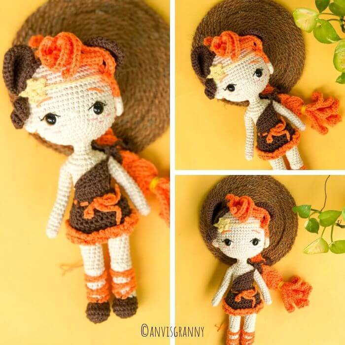 Leo amigurumi doll, Leo Amigurumi Doll &#8211; Zodiac Princess Crochet Pattern Review