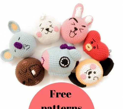 BT21 BTS amigurumi crochet free patterns for beginners