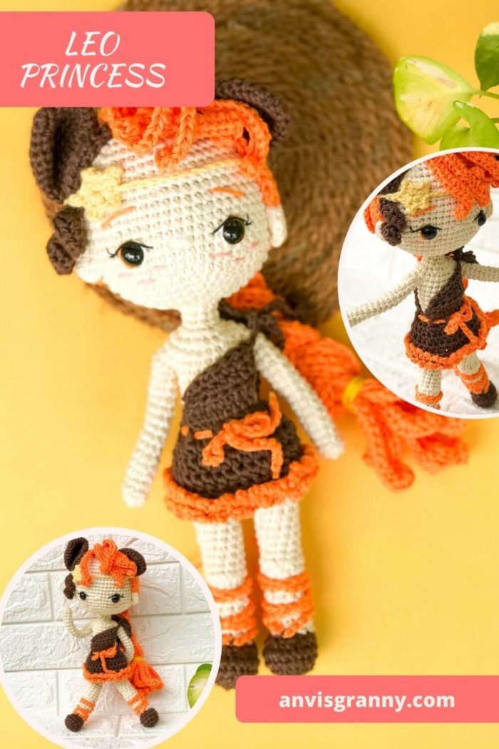 Leo zodiac doll crochet amigurumi pattern - hososcope crochet ideas