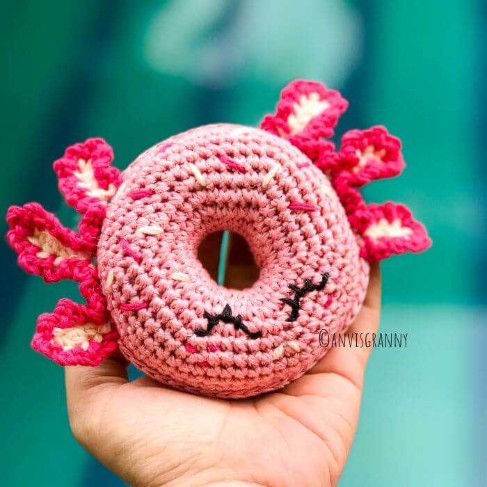 salamander crochet pattern donut amigurumi food crochet pattern