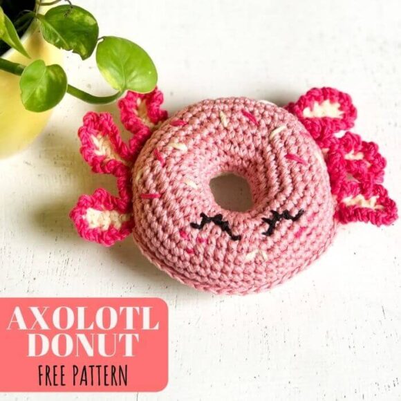 Easy Crochet Donut Axolotl Amigurumi Free Pattern For Beginners
