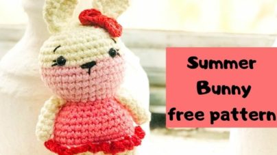 summer bunny with bikini amigurumi crochet pattern for beginners