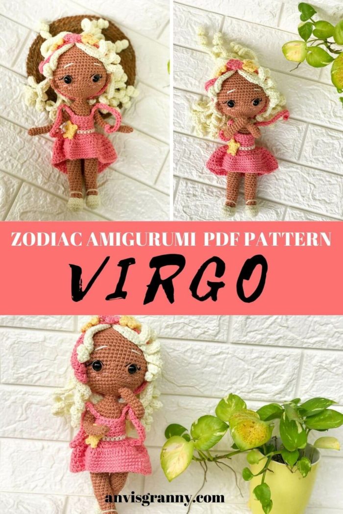 VIRGO ZODIAC sign amigurumi doll princess pattern