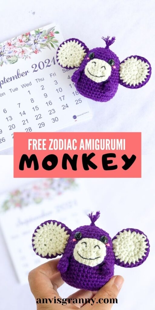 Monkey Amigurumi Pattern free, Zodiac Monkey Amigurumi Pattern Free