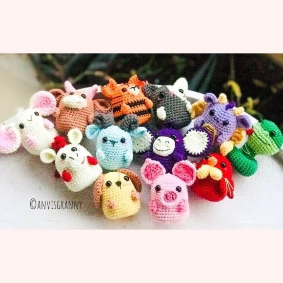 Chinese zodiac animal amigurumi crochet patterns for beginners