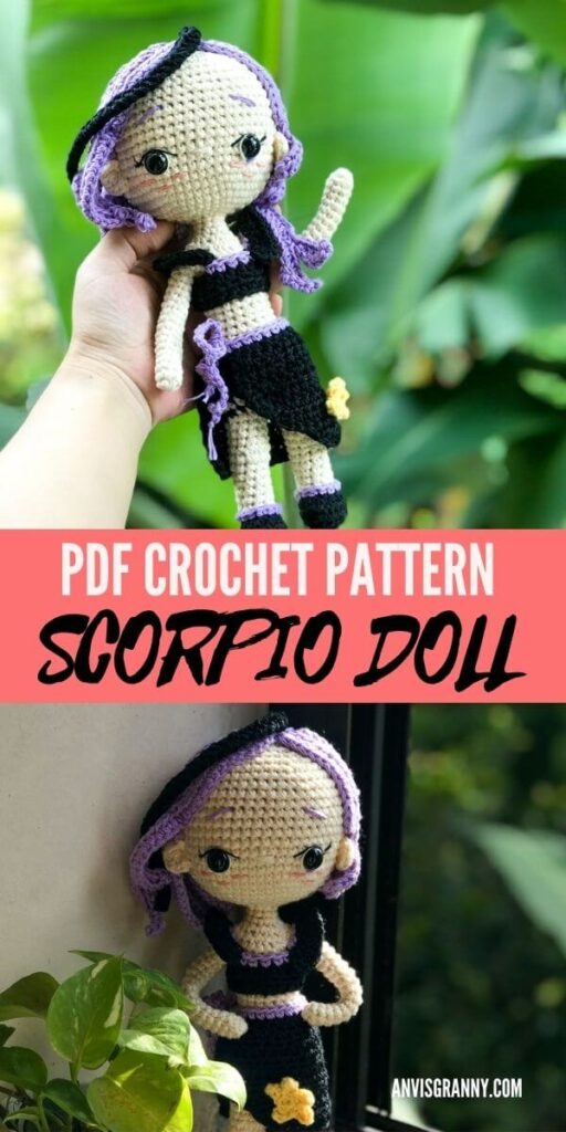 SCORPIO ZODIAC DOLL AMIGURUMI CROCHET PATTERN